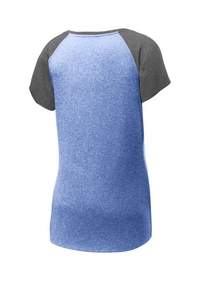 LST362 - Sport-Tek Ladies Heather On Heather Contender Scoop Neck Tee
