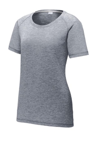 LST400 - Sport-Tek Ladies PosiCharge Tri Blend Wicking Scoop Neck Raglan Tee