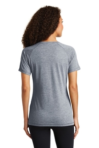 LST400 - Sport-Tek Ladies PosiCharge Tri Blend Wicking Scoop Neck Raglan Tee