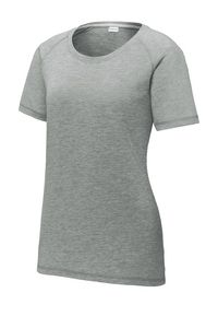 LST400 - Sport-Tek Ladies PosiCharge Tri Blend Wicking Scoop Neck Raglan Tee