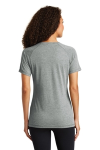 LST400 - Sport-Tek Ladies PosiCharge Tri Blend Wicking Scoop Neck Raglan Tee