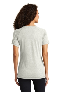 LST400 - Sport-Tek Ladies PosiCharge Tri Blend Wicking Scoop Neck Raglan Tee