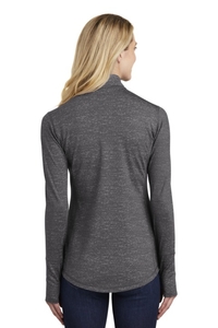 LST855 - Sport-Tek Ladies Sport Wick Stretch Reflective Heather 1/2 Zip Pullover