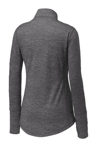 LST855 - Sport-Tek Ladies Sport Wick Stretch Reflective Heather 1/2 Zip Pullover