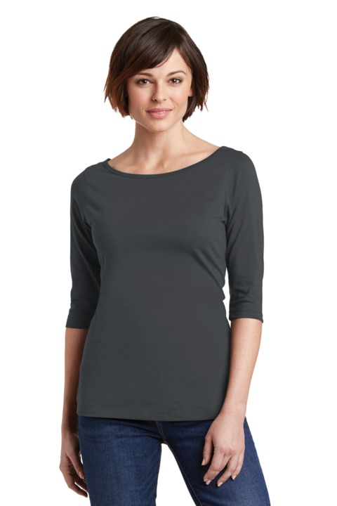 DM107L - District Women's Perfect Weight 3/4 Sleeve Tee