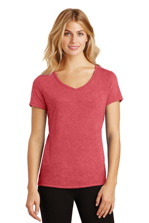 DM1350L - District Women's Perfect Tri V Neck Tee