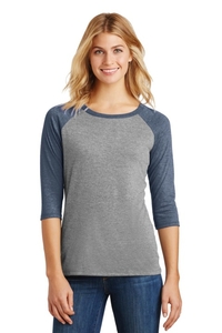DM136L - District Women's Perfect Tri 3/4 Sleeve Raglan