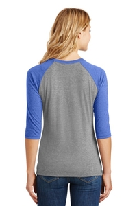 DM136L - District Women's Perfect Tri 3/4 Sleeve Raglan