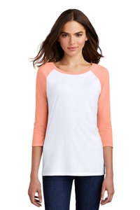 DM136L - District Women's Perfect Tri 3/4 Sleeve Raglan
