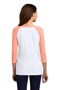 DM136L - District Women's Perfect Tri 3/4 Sleeve Raglan