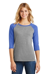 DM136L - District Women's Perfect Tri 3/4 Sleeve Raglan