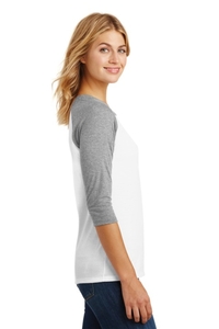 DM136L - District Women's Perfect Tri 3/4 Sleeve Raglan