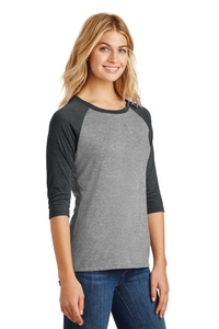 DM136L - District Women's Perfect Tri 3/4 Sleeve Raglan