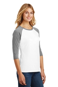 DM136L - District Women's Perfect Tri 3/4 Sleeve Raglan