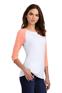 DM136L - District Women's Perfect Tri 3/4 Sleeve Raglan