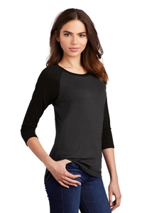 DM136L - District Women's Perfect Tri 3/4 Sleeve Raglan