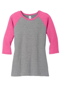DM136L - District Women's Perfect Tri 3/4 Sleeve Raglan