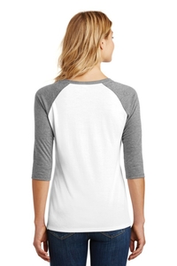 DM136L - District Women's Perfect Tri 3/4 Sleeve Raglan