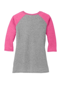 DM136L - District Women's Perfect Tri 3/4 Sleeve Raglan