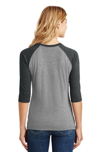 DM136L - District Women's Perfect Tri 3/4 Sleeve Raglan