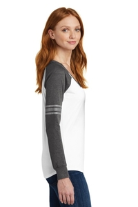 DM477 - District Women's Game Long Sleeve V Neck Tee