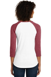 DT6211 - District Women's Fitted Very Important Tee 3/4 Sleeve Raglan