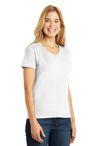 5780 - Hanes Ladies Tagless 100% Cotton V-Neck T-Shirt