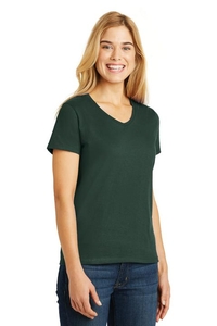 5780 - Hanes Ladies Tagless 100% Cotton V-Neck T-Shirt