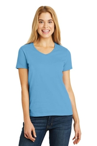 5780 - Hanes Ladies Tagless 100% Cotton V-Neck T-Shirt