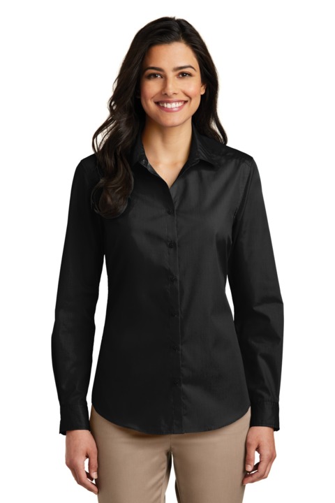 LW100 - Port Authority Ladies Long Sleeve Carefree Poplin Shirt