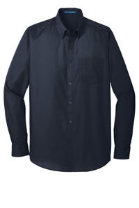 W100 - Port Authority Long Sleeve Carefree Poplin Shirt