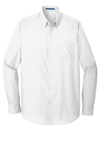 W100 - Port Authority Long Sleeve Carefree Poplin Shirt