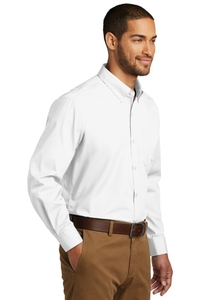 W100 - Port Authority Long Sleeve Carefree Poplin Shirt