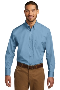 W100 - Port Authority Long Sleeve Carefree Poplin Shirt