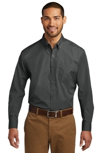 W100 - Port Authority Long Sleeve Carefree Poplin Shirt