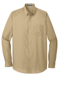 W100 - Port Authority Long Sleeve Carefree Poplin Shirt