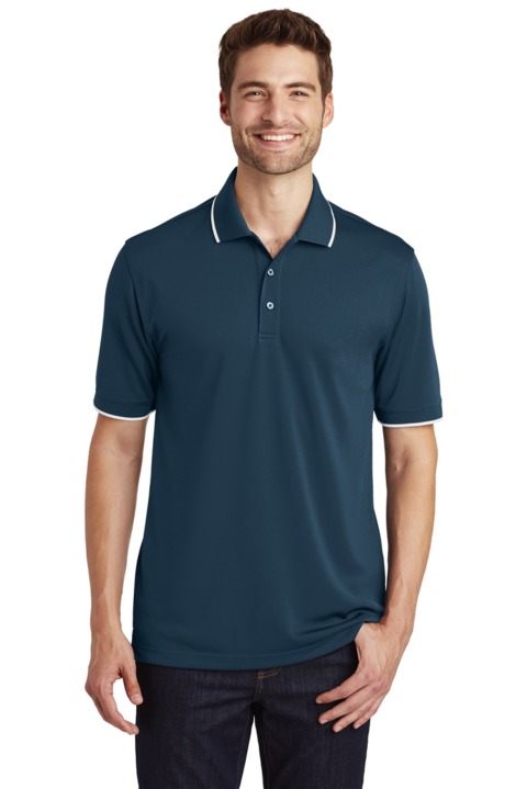 K111 - Port Authority Dry Zone UV Micro Mesh Tipped Polo