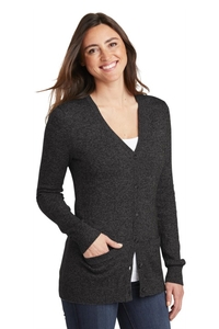 LSW415 - Port Authority Ladies Marled Cardigan Sweater
