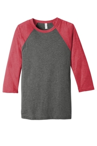 BC3200 - BELLA + CANVAS 3/4 Sleeve Baseball Tee