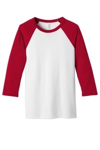 BC3200 - BELLA + CANVAS 3/4 Sleeve Baseball Tee