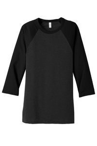 BC3200 - BELLA + CANVAS 3/4 Sleeve Baseball Tee