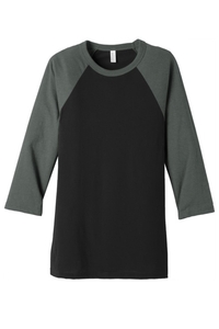 BC3200 - BELLA + CANVAS 3/4 Sleeve Baseball Tee