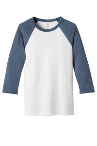 BC3200 - BELLA + CANVAS 3/4 Sleeve Baseball Tee