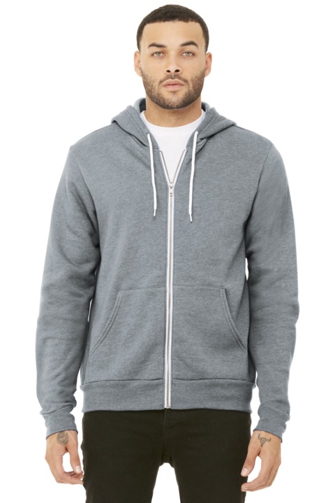 BC3739 - BELLA + CANVAS Unisex Sponge Fleece Full Zip Hoodie
