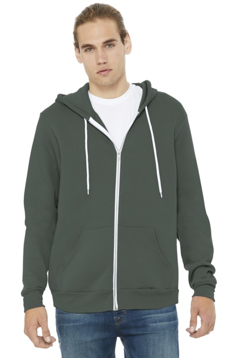 BC3739 - BELLA + CANVAS Unisex Sponge Fleece Full Zip Hoodie