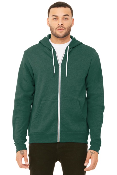 BC3739 - BELLA + CANVAS Unisex Sponge Fleece Full Zip Hoodie