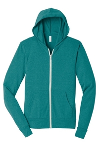 BC3939 - BELLA + CANVAS Triblend Full Zip Lightweight Hoodie