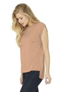 BC8804 - BELLA + CANVAS Women's Flowy Muscle Tee With Rolled Cuffs