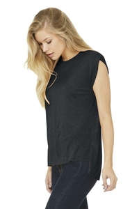 BC8804 - BELLA + CANVAS Women's Flowy Muscle Tee With Rolled Cuffs