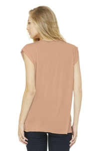 BC8804 - BELLA + CANVAS Women's Flowy Muscle Tee With Rolled Cuffs